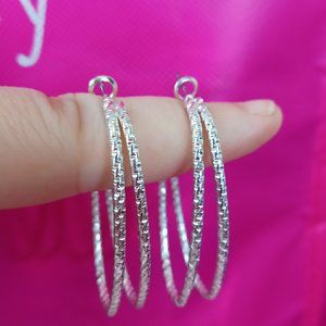 Duo Hoop Silver Earrings